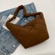 thumbnail image 5 of Bolso informal acolchado para mujer con correa de nudo, bolso de ocio suave para mujer (marrón), 5 of 7