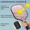 thumbnail image 3 of Pickleball Paddles Set Of 2, Fiberglass Surface, Turquoise Marble Pattern, 4 Balls & Bag, 3 of 5