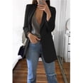 thumbnail image 1 of Mujer Solapa Slim Cardigan Traje Abrigo Moda Casual Traje Polo Cuello Slim Fit Blazer Manga Larga Chaqueta Abrigo, 1 of 5