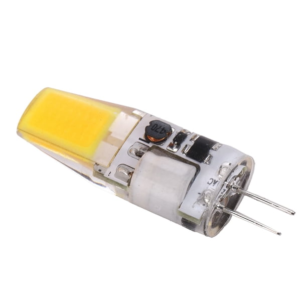 Bombilla LED COB G4 de 5 W y 600 lm, de silicona, para lámpara de techo, CA/CC, 12 V, 4,2 x 1,3 cm, luz natural, 4000-4500 K.