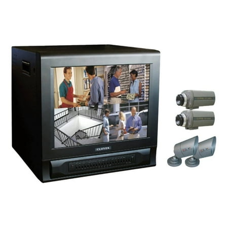 Clover CSM1714Q - Monitor + camera(s) - 17" CRT - 4 camera(s) - CCD
