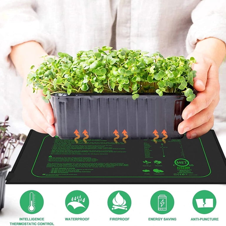 Luxbird Verwarmingsmat Met Thermostaat – 6 Matten (52,7x25,4 Cm) Met 1 Controller, 30W, IP67 Waterdicht, Voor Zaden, Hydrocultuur En Terraria 3 miniatura