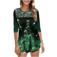 thumbnail image 1 of DPTALR T-Shirt Décontracté à Manches Longues pour Femmes, Col Rond, Imprimé de Noël, Blouse Pull, 1 of 6