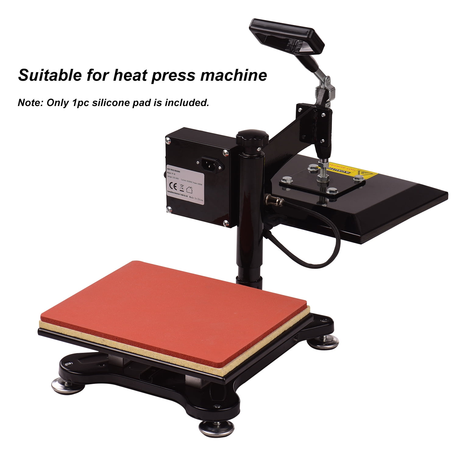 10 x 7.7 Silicone Heat Press Pad Mat 0.3 Thick for Heat Press Machine  Flat Heat Transfer Pad 