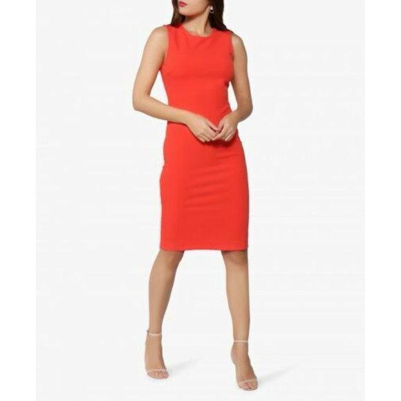 Vero Moda Robe Moulante Sans Manches Rouge Taille S