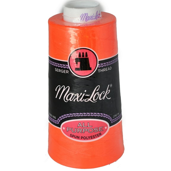 Maxi Lock All Purpose Thread Neon Orange 3000 YD Cone MLT-043
