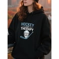 thumbnail image 3 of Vintage Hockey Hoodie for Men and Women, Unisex Pullover Hooded Sweatshirt, Comfortable Cotton Poly Blend, Casual Everyday Streetwear, 3 of 5