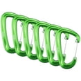 thumbnail image 1 of 6 Pcs Mousqueton 12KN Clips Mousqueton Robustes pour Hamacs Camping Randonnée Sac à Dos Vert, 1 of 7