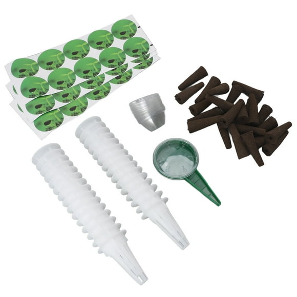 Hydroponics Supplies Kit, Soilless Growing 30 Planting Baskets 30 Grow Sponges 30 Planting Domes Grow Anything Kit for Garden