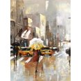 thumbnail image 3 of Personnes avec Parapluies Marchant dans la Rue - Toile 36"x48 Pouces - Impression à la Demande, 3 of 5
