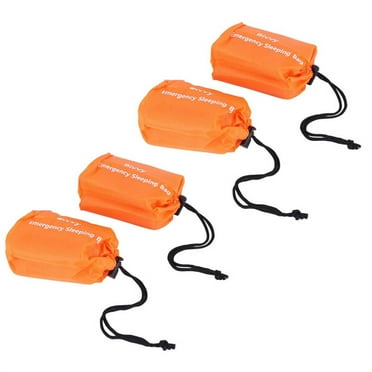 4-Pack Emergency Sleeping Bag Thermal Waterproof Blanket for Outdoor Camping Hiking