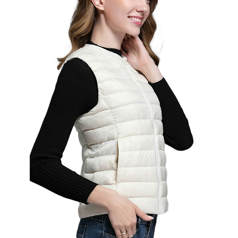Collarless top down vest
