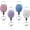White + Pink + Blue + Violet, variant on 4PCS Badge Holder Retractable Clip with Bling Rhinestones Crystal, Sparkly Badge Reel with Belt Clip and Key Ring (White + Pink + Blue + Violet)