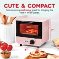 thumbnail image 2 of Dash Mini Toaster Oven for Bread, Bagels, Cookies, Pizza, Paninis & More with Baking Tray, Rack, Auto Shut Off Feature, Pink, 2 of 6