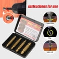 thumbnail image 3 of Extractor de tornillos dañados, 4 piezas Extractor de pernos dañados de doble cara Extractor de pernos probado y confiable, 3 of 8