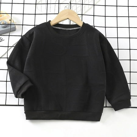 

Xmarks Toddler Baby Girl Boy Pullovers Sweatshirt Long Sleeve Crewneck Oversized Tops Fall Outfits Black