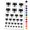 Orange, variant on Husky Dog Face Shocked Water Resistant Temporary Tattoo Set Fake Body Art Collection - Orange