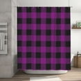 thumbnail image 7 of Shower Curtain, Purple black plaid A Waterproof Shower Curtain for Bathroom, Washable Bathroom Shower Curtain Set with Hooks Long Shower Curtain 72x72in Home Decor, 7 of 7