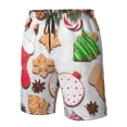 thumbnail image 4 of Honeii Shorts Décontractés pour Hommes Imprimé Biscuits de Noël avec Cordon de Serrage, Trunks de Bain Séchage Rapide Shorts de Plage-Moyen, 4 of 6