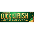 thumbnail image 5 of LUUFILx Irish Luck Clover Background Happy St Patrick's Day Themed Party Banner Leprechaun Style Decor Rainbow Gold Festive Event Display St Patrick's Day Celebration, 5 of 9