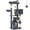 Dark Gray, variant on PEQULTI 56" Multi-Level Cat Tree with Double Condos and Sisal Post Large Cat Tower Indoor Light Gary