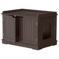 thumbnail image 6 of JTAOT Cat Litter Box Enclosure Furniture Wooden w/Adjustable Divider, Indoor Cat House Storage Cabinet,End Table,for Large Cats (Brown), 6 of 9