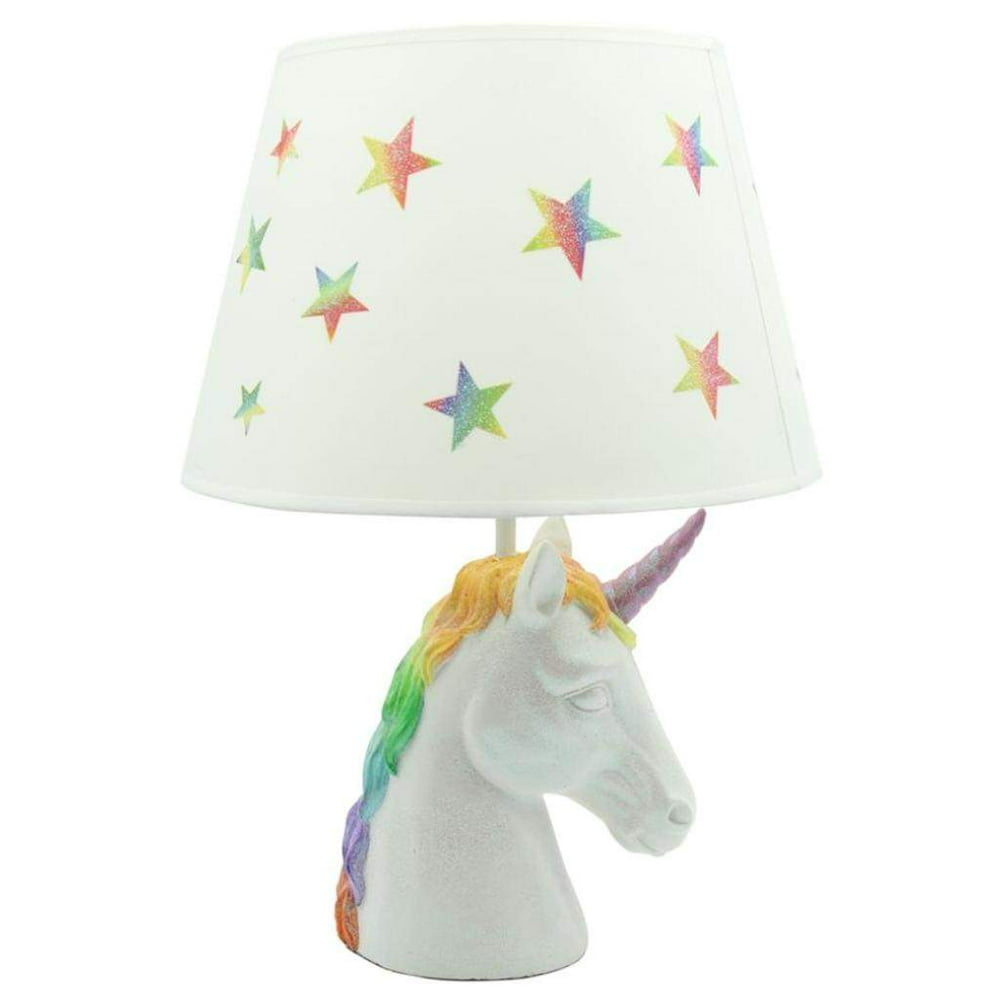 Dennis East 11802 1 Light 16.5" Glitter Rainbow Unicorn Lamp with