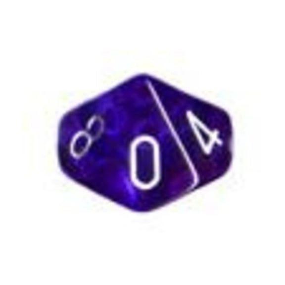 Chessex: d10 Translucent 10 Dice Set: Blue and White - Revised