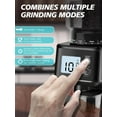thumbnail image 6 of Homtone Electric Burr Coffee Grinder, Conical Anti-Static Espresso Grinder with 51 Precise Settings, Digital Display, Adjustable for 2-12 Cups, 120v Clog-Free, Black, 6 of 10