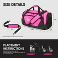 thumbnail image 6 of 22" Travel Duffle Bag with Shoe Compartment, Carry-on Overnight Bag for Gym Sport Travel,Pink - LX238, 6 of 7