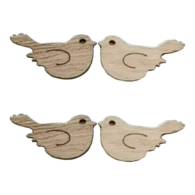 Advancent 100 piezas de manualidades DIY suministros de adorno color madera