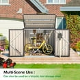 thumbnail image 4 of AECOJOY 46 Cu ft. Outdoor Trash Can Storage Shed Waterproof Horizontal Storage Cabinet in Dark Gray, 4 of 7