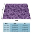 thumbnail image 4 of XMXT Throw Blanket, Purple Fish Textured Print Machine Washable Blankets for Sofa, 40 x 30 inches Purple, 4 of 9