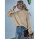 thumbnail image 5 of Suéteres de Cuello Alto para Mujer, Suéteres Casuales de Larga, Suéteres Sueltos de Punto Grueso. Albaricoque L, 5 of 10