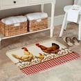 thumbnail image 2 of FJPT Chicken Farmhouse Floor Mat Non Slip Flannel Polyester Rug For Bathroom Kitchen Bedroom Decor 31.5x19.7 inch, 2 of 5