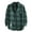 Green, variant on Towmus Plus Size Plaid Flannel Shirt for Women Long Oversized Button Down Flannel Top Casual Blouses Outfits