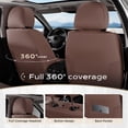 thumbnail image 5 of Coverado Car Seat Covers FullSet, Luxury Leather Front and Back Seat Protectors, Comfortable Auto Interior Cushions Universal Fit for Most Cars, SUVs and Trucks, Coffee, 5 of 8