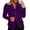 Purple, variant on Woman Jackets Solid Open Front Elegant Long Sleeve Work Office Outerwear Women's Clothing Vegan Light Weight Cardigan Women