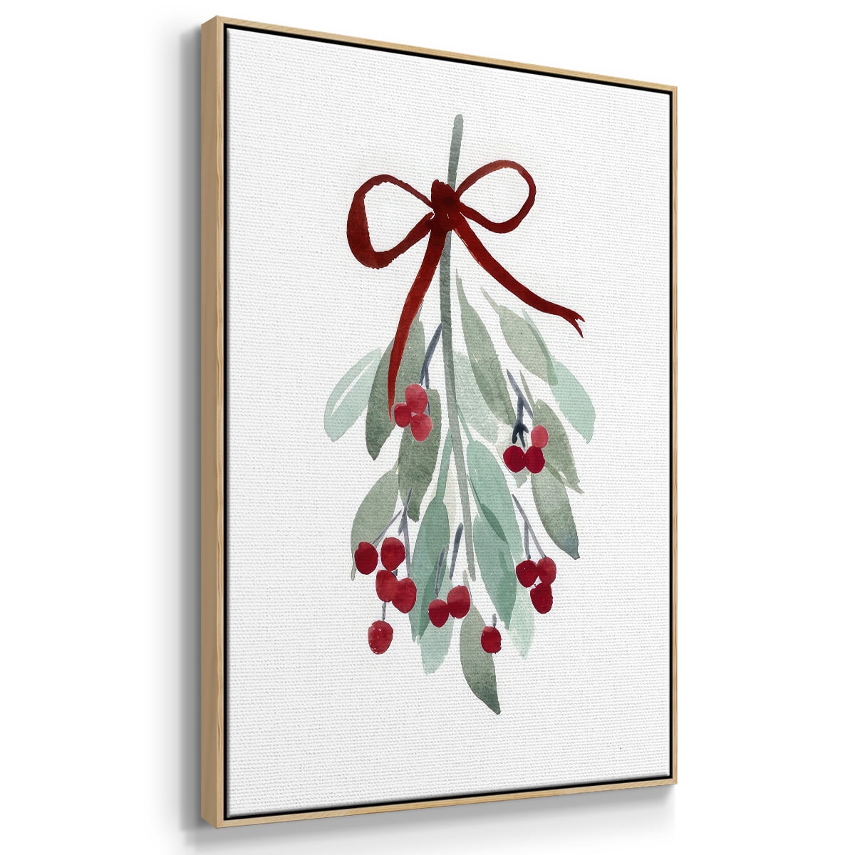 Come Across I - Framed Gallery Wrapped Holiday Canvas - 17 x 25 - Natural Wood Frame