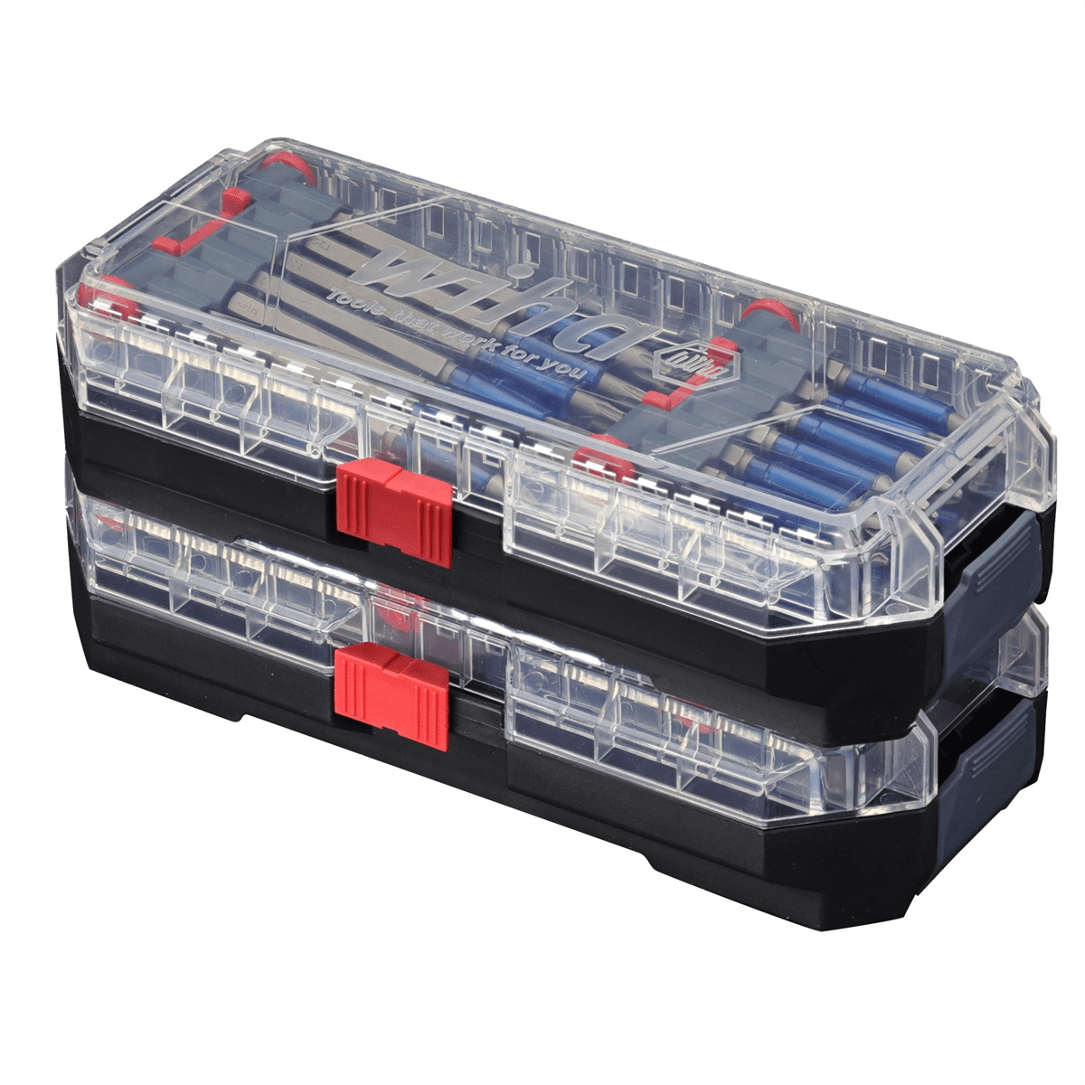 Wiha Tools 24 Piece GoStack TerminatorBlue Impact Bit Set with Nut Setters and Adapter