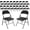 Black, variant on PEXMOR 4 Pack Black Folding Chair, Padded Cushion Portable Metal Frame PU Leather, Outdoor Office Wedding