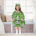 thumbnail image 7 of Wearable Blanket with Sleeves and Pocket Oversized Hooded Sweatshirt 3-14 YR Cute Panda Heads S, 7 of 7