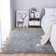 Lochas Soft Rug Indoor Modern Area Rugs for Living Room Bedroom Carpet Home Decor,4'x5.3',Gray