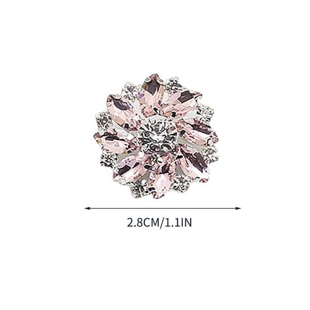Flor Agua Diamante Botón de Vidrio Diy Decoración Hecha a Mano Diamante Botón Camisa