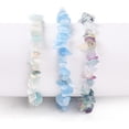 thumbnail image 2 of 1 juego de pulseras de cuentas de piedra mixta, pulseras elásticas de piedra mixta natural, pulseras apilables, pulseras elásticas de hebra de cuentas, juego de pulseras multicapa, 2 of 4