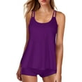 thumbnail image 2 of snowsong Plus Size Swimsuit for Women,2024 New Women's Built-in Bra No Steel Bikini Beach UV Protection Swimsuit Tankini Swimsuits,Swim Suits 2024,Modest Swimsuits, Purple S, 2 of 5