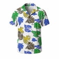 thumbnail image 6 of SGFCWSX Mens Short Sleeve Button Down Shirts, Men's Loose Fit Leaf Print Button Up Shirt for Summer Outfits White Size L, 6 of 8