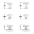 thumbnail image 2 of eXtremeRate ThumbsGear Thumbsticks for PS5/PS4 - 3 Height Domed & Concave Grips (Transparent), 2 of 8