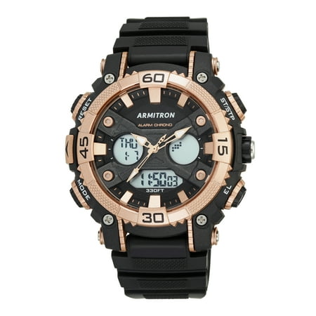 Photo 1 of Armitron® Mens Black Strap Analog Digital Watch