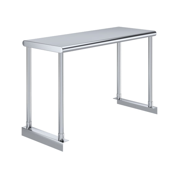 Stainless Steel Single Overshelf for 30 in. Long Prep Table. 12 in. Wide x 30 in. Long x 18 in. High.
